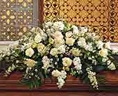 Pure White Casket Spray, picture